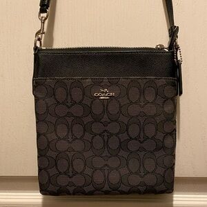 Coach Black/Charcoal Signature Crossbody